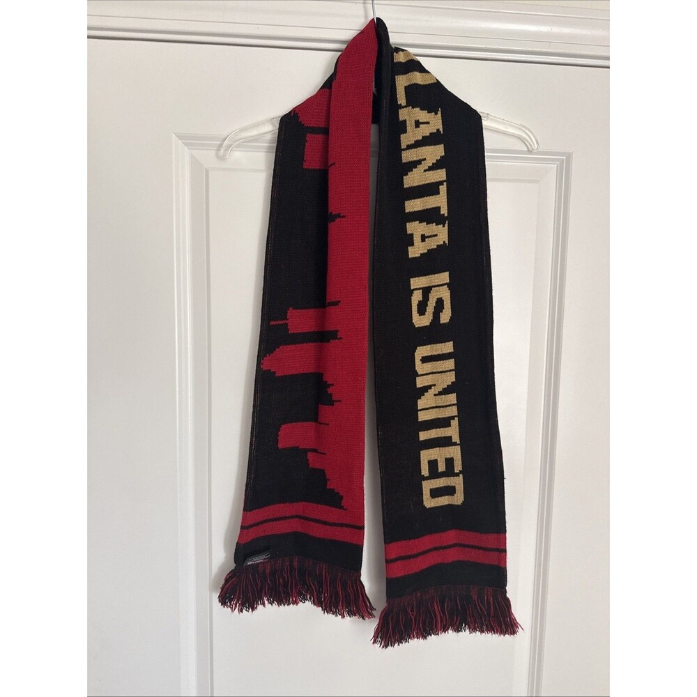 Atlanta is United  City Skyline Scarf Ruffneck Red & Black Scarf MLS